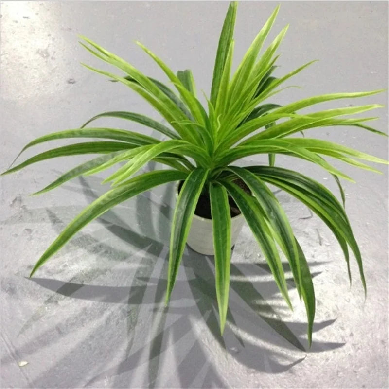 artificial silk chlorophytum branch faux plant for indoor desktop decor, ideal for office, home, and outdoor exhibitions - no pot