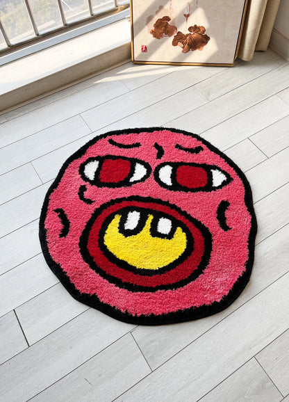 B0C4X34P2K LAKEA Cherry Bomb Rug Pink Handmade Tufted Carpet Room Decor