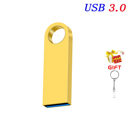 USB 3.0 High Speed Metal Flash Drive 128GB 64GB 32GB 16GB Portable Memory Stick Key Chain for Data Storage and Backup