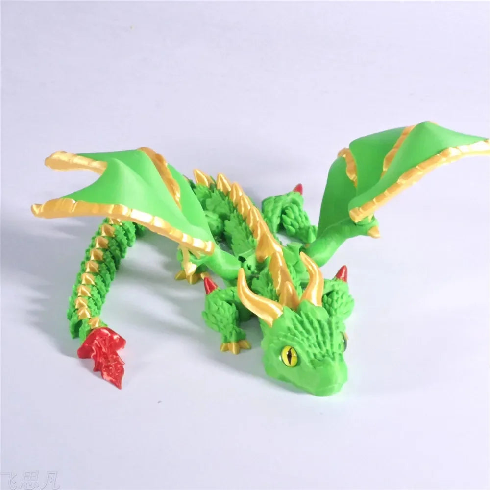 crystal dragon viper gift toy 3d printed movable flying dragon decor