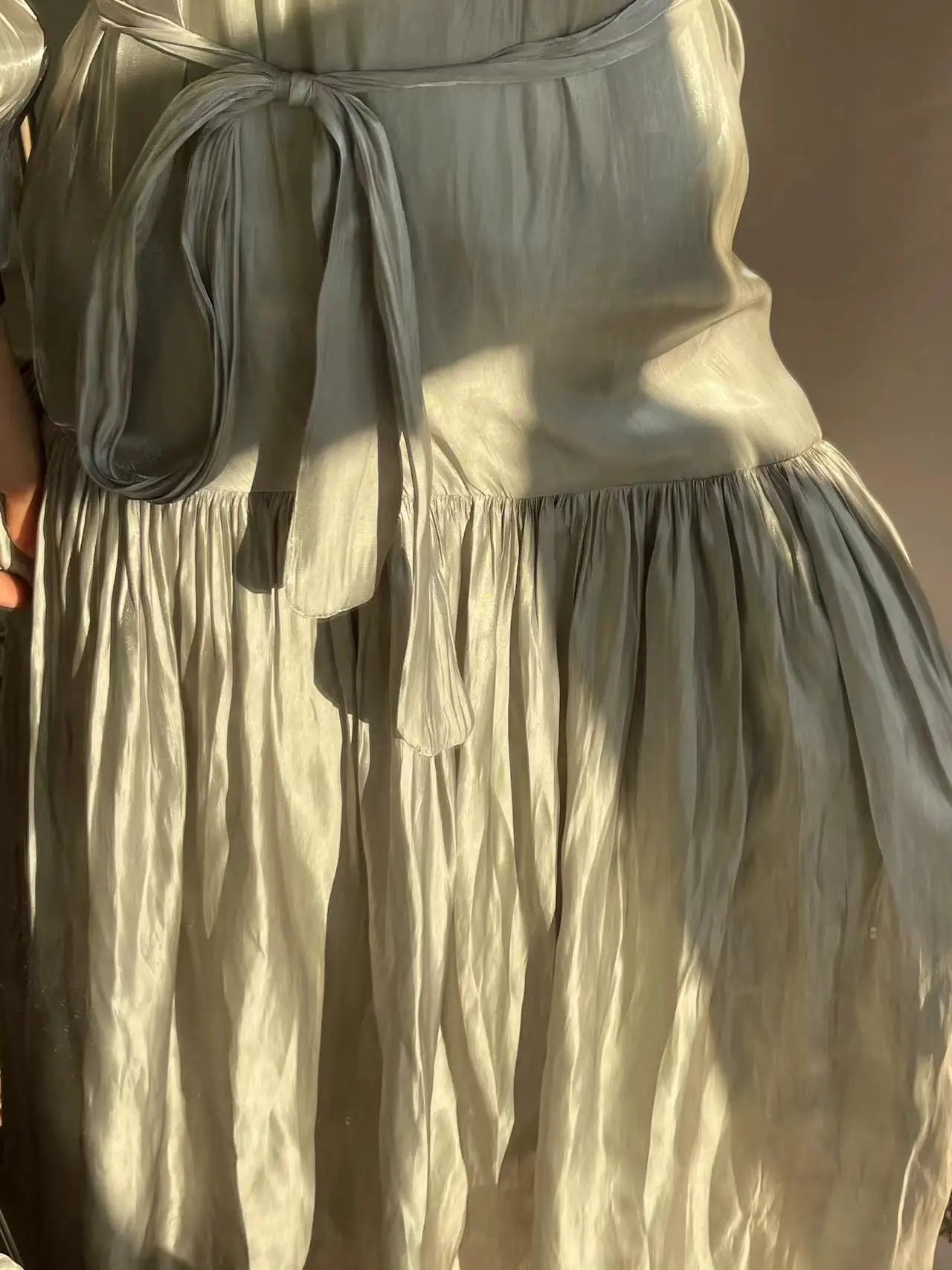 eid ramadan muslim women's elegant pleated a-line dress abaya kaftan robe for celebrations, perfect for spring summer events, comfortable and stylish design