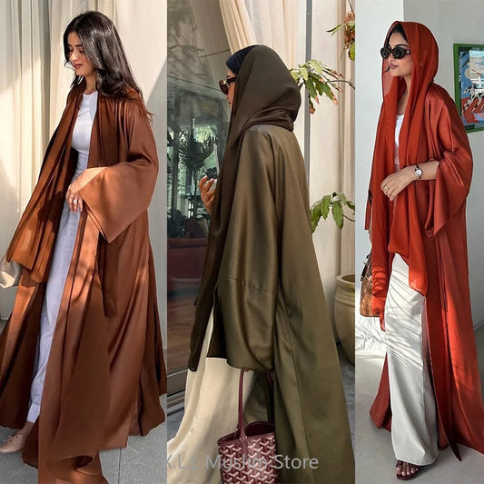 Ramadan Decoration 2024 Muslim Girl Army Green Abaya Robe Islamic Gift Elegant Prayer Dress for Special Occasions and Everyday Wear