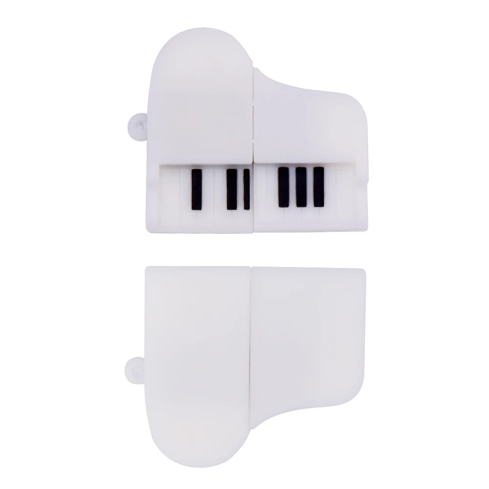 musical instrument usb flash drive 64gb/32gb/128gb silicone pen drive, piano guitar violin design, usb2.0 memory stick for data storage and transfer