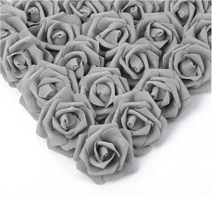Artificial Foam Rose Flowers 10/20/50 Pack for Home Decoration, Wedding Centrepieces, Party Bouquets, Events, Indoor Decor, Realistic Floral Heads for Crafts
