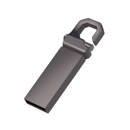 USB 2.0 Flash Drive 64GB Metal Mini Carabiner, Waterproof High Speed Memory Stick for Business and Photography, Available in Gray, Silver, Gold - 32GB, 16GB Options