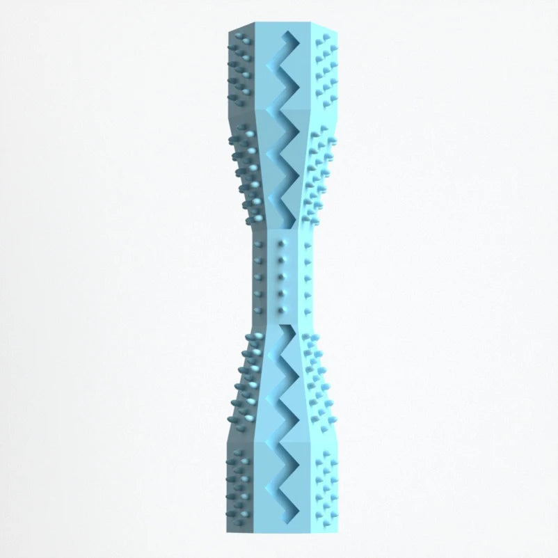 durable hexagonal dog chew toy stick for teeth cleaning, interactive pet chew, bite-resistant, suitable for all dog sizes, promotes healthy gums and exercise