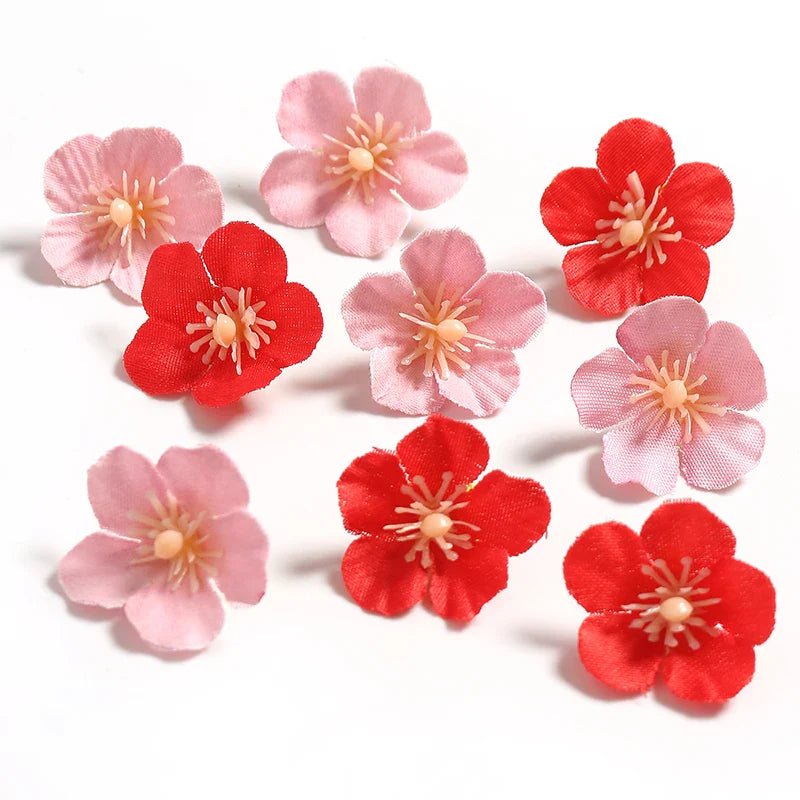 50pcs 2.5cm mini daisy artificial flowers silk fake flowers heads for home wedding diy wreath scrapbook bride decor accessories