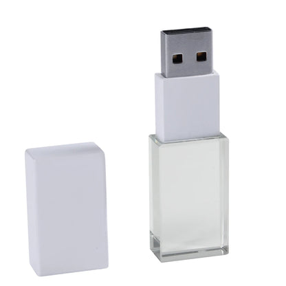 USB Flash Drive 128GB Crystal Design, Waterproof Memory Stick, Rose Gold USB 2.0 Thumb Drive, Stylish Storage for Business Gifts & Data Transfer, 16GB 32GB 64GB Options