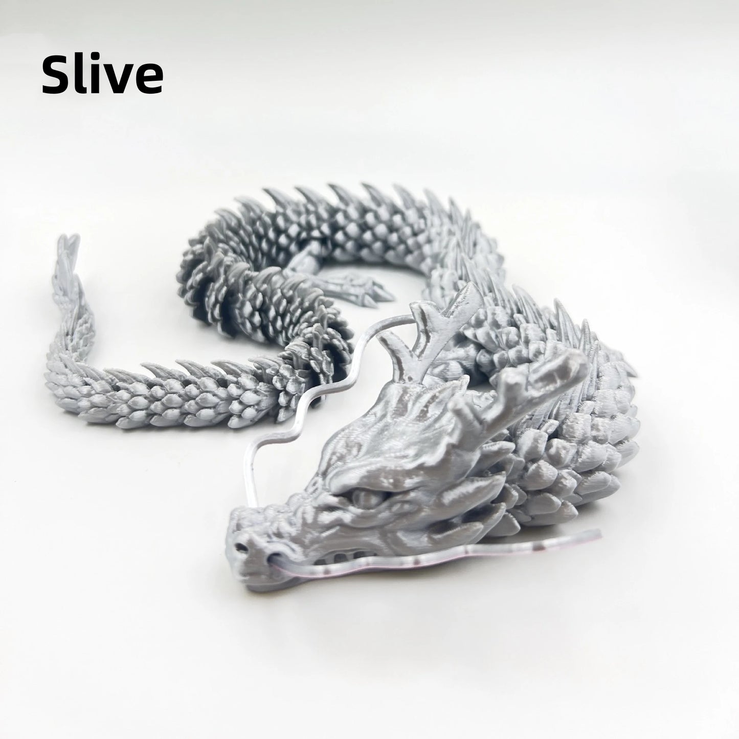 60/45/30cm 3d printed chinese dragon shenlong crafts ornamentstoy joint movable dragon model home office decoration decor gifts