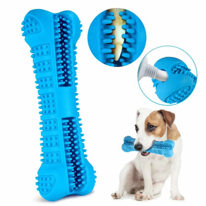 Soft Rubber Dog Toothbrush Chew Toy, 360° Cleaning for Small Dogs, Safe and Durable Dental Care Aid, Non-Toxic Rubber, Anxiety Relief, Indoor Outdoor Use