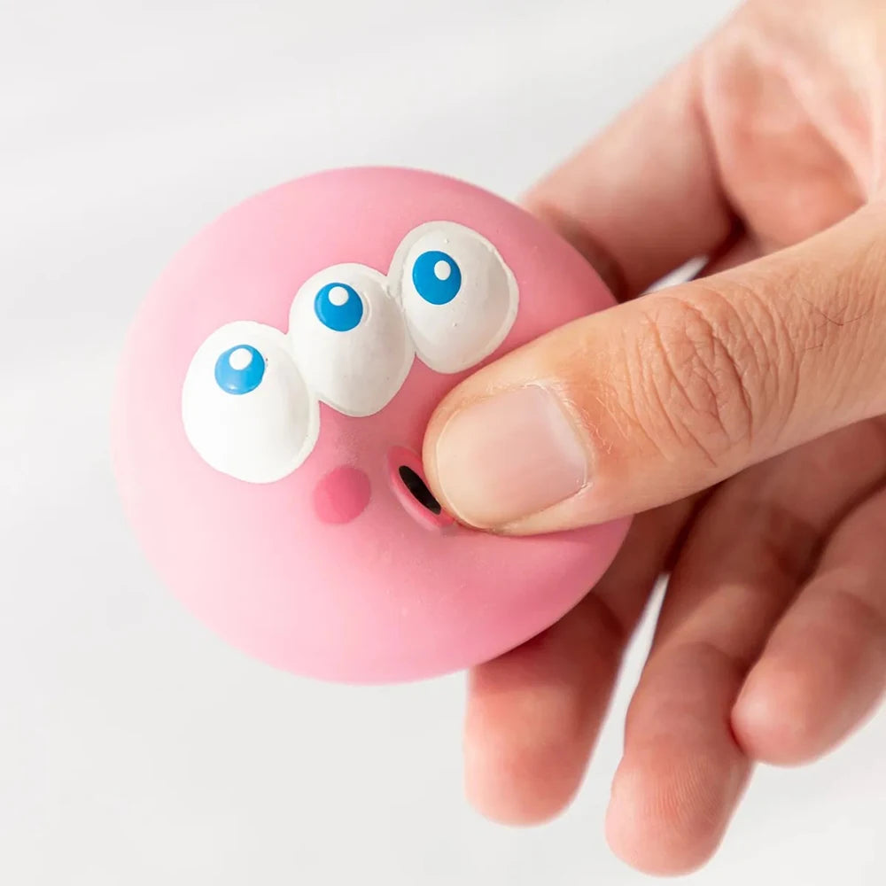 latex interactive dog ball toy with large eyeball design, durable rubber chew and squeak, safe play for puppies and small dogs, pet entertainment supplies