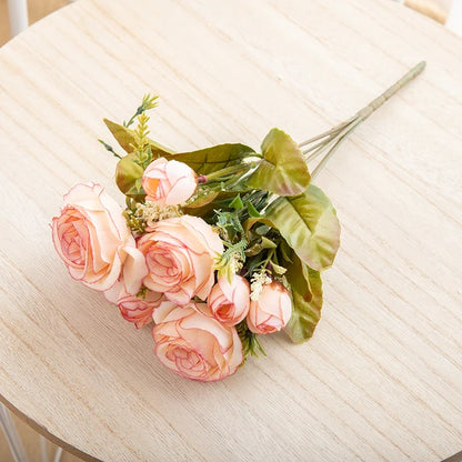 Silk Peony Rose Artificial Flower Bouquet for Wedding, Home Decor, Bridal Props, Indoor Events, Gift Arrangement, Photography Backdrop, Versatile Floral Accent