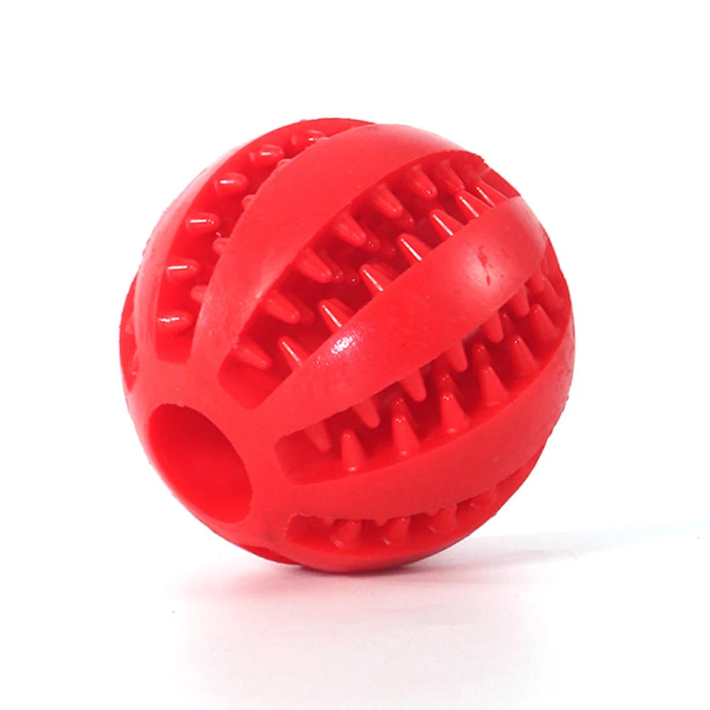 rubber dog chew toy - indestructible snack and tooth cleaning interactive ball for large dogs - durable soft pet accessories for dog training and play