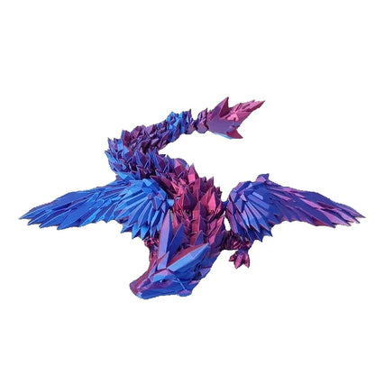 1 PC 3D Printed Dragon Crystal Flying Dragon Wing Movable Ornament 20cm/45cm