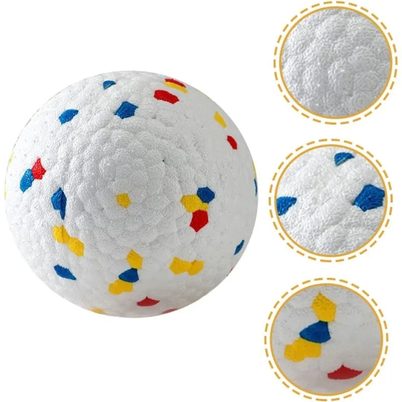 durable dog chew ball toy, lightweight elastic etpu, bite resistant for fetch & play, ideal for all dog sizes, indoor & outdoor use, single or double set option