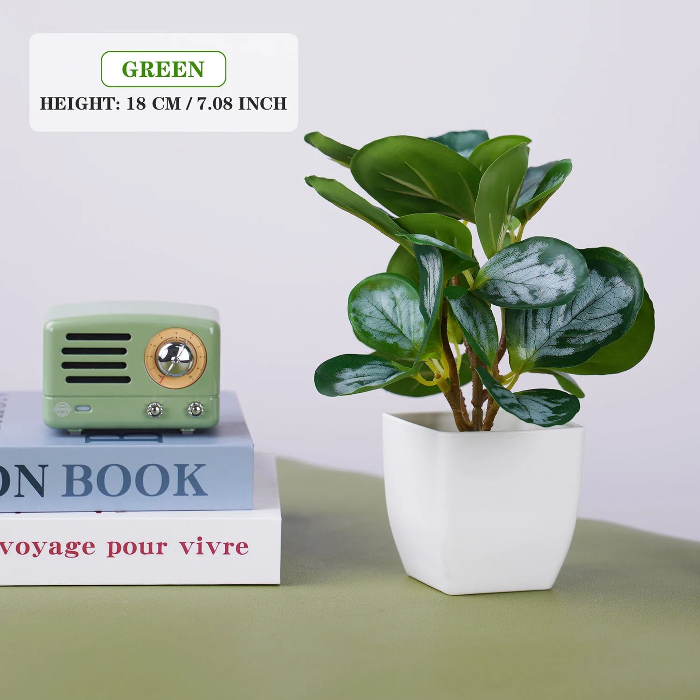 artificial bonsai plant in pot, green plastic potted ornament for home, office, hotel, or wedding decor, desktop decoration, ideal for gifts and outdoor use, 1 piece