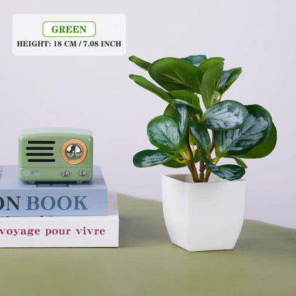 Artificial Bonsai Plant in Pot, Green Plastic Potted Ornament for Home, Office, Hotel, or Wedding Decor, Desktop Decoration, Ideal for Gifts and Outdoor Use, 1 Piece