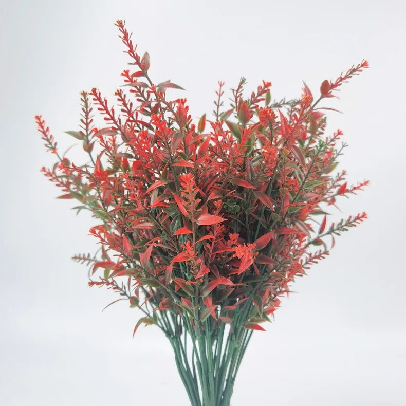 5pcs artificial lavender branches, plastic flowers for home, garden, wedding and bridal shower decorations, indoor desktop and outdoor use