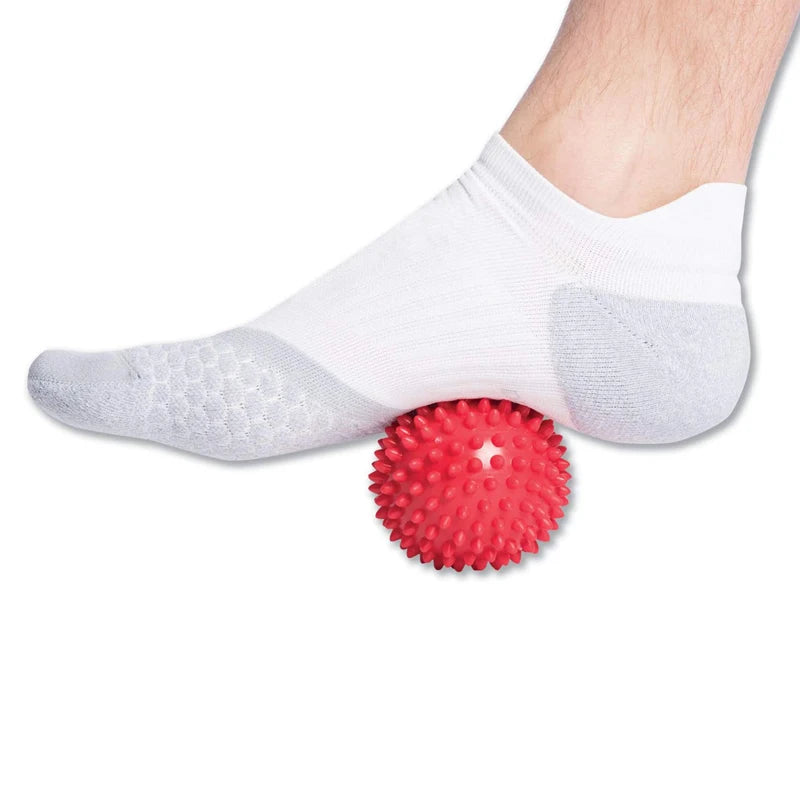 set of 2 spiky massage balls 7.5cm for deep tissue acupressure, reflexology, stress relief, sensory therapy, unisex, pvc, home & portable wellness accessory