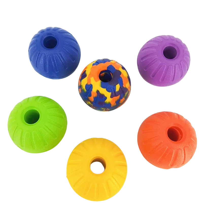 floating dog chew toy, durable eva 7cm/9cm ball for training & fetch, multi-coloured waterproof, ideal for beach & park play, perfect for small to large dogs
