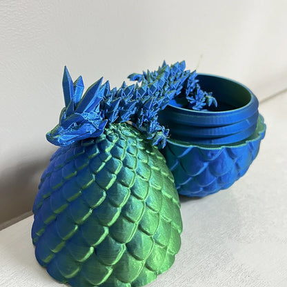 1pc Crystal Dragon Ornament, 3D Printed Fidget Dragon with Articulated Joints