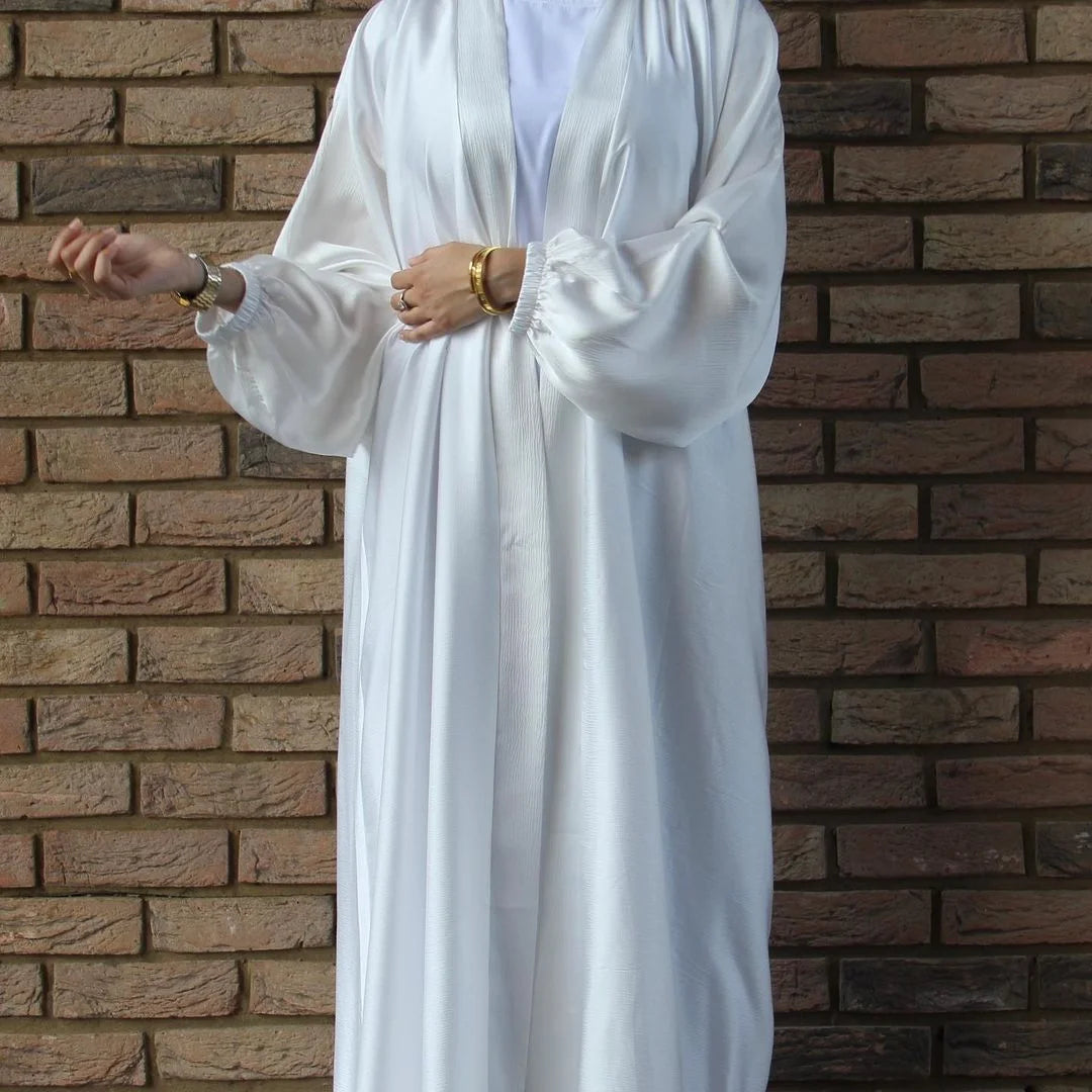 prayer clothes women satin cardigan robe islamic long-sleeved dress 2024 - modest fashion, comfortable fit, ideal for daily wear and special occasions