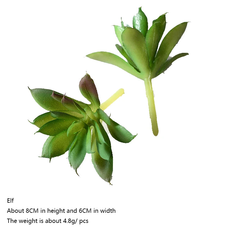 12pcs pvc artificial succulents set - flocking fake green plants for home, office, desktop bonsai decor, miniature potted flowers, fairy garden accessories
