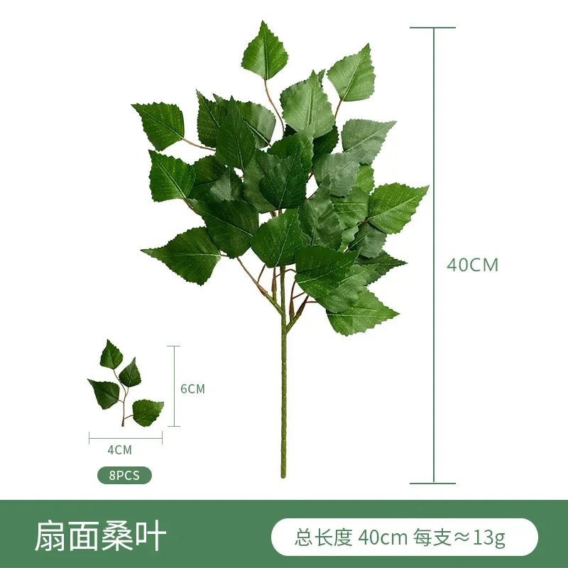 artificial eucalyptus leaf arrangement - plastic decorative plant for weddings, showers, home or exhibition use - ideal for desktop and outdoor display
