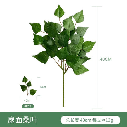 Artificial Eucalyptus Leaf Arrangement - Plastic Decorative Plant for Weddings, Showers, Home or Exhibition Use - Ideal for Desktop and Outdoor Display