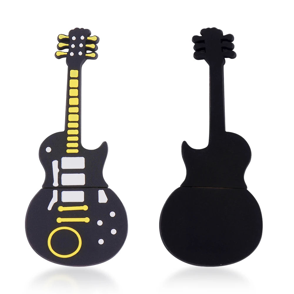 musical instrument usb flash drive 64gb/32gb/128gb silicone pen drive, piano guitar violin design, usb2.0 memory stick for data storage and transfer