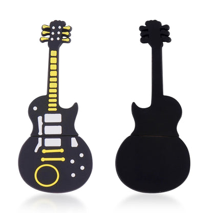 Musical Instrument USB Flash Drive 64GB/32GB/128GB Silicone Pen Drive, Piano Guitar Violin Design, USB2.0 Memory Stick for Data Storage and Transfer