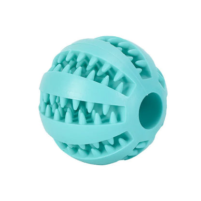 Interactive Rubber Dog Toy Ball with Treat Dispenser, Teeth Cleaning, Bouncy Design, Fetch & Solo Play, Bite Resistant, Dental Health Support, Durable Pet Entertainment