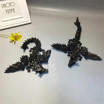 1 PC 3D Printed Dragon Crystal Flying Dragon Wing Movable Ornament 20cm/45cm
