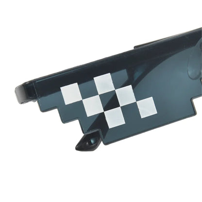 Life Sunglasses Pixelated Men Women Party Eyeglasses Mosaic Glasses Flat Style Colorful Mosaic Sunglasses for Unisex Outdoor Activities