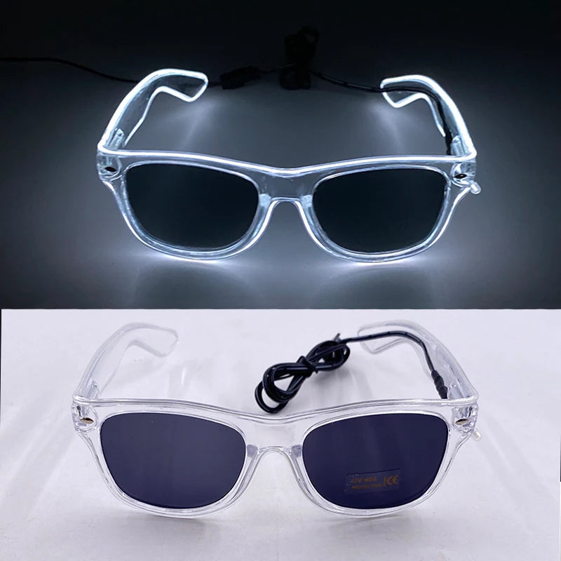 funny light up glasses luminous led mosaic glasses for men and women - halloween party supplies, glowing neon gafas for festive celebrations