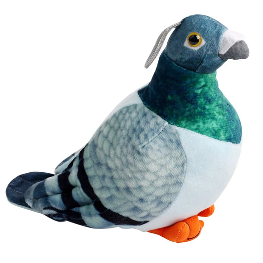 Plush Pigeon-Shaped Dog Toy, Soft Fleece Chew, Gentle on Teeth, Fun Animal Design, Ideal for Pets and Kids, Stimulating Playtime, Portable, Durable, Comforting for Cuddles
