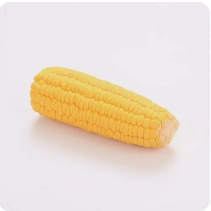 Squeaky Dog Chew Toy, Corn-Shaped, Durable Rubber & Latex, Engaging for Small Dogs, Aids Dental Health, Interactive Pet Supplies, Ideal for Training & Play