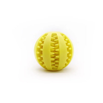 Treat Dispenser Chew Ball Toy for Dogs Cats | Promotes Dental Health & Mental Stimulation | Durable Play for Pets | Easy-Clean Rubber Kibble Holder Toy