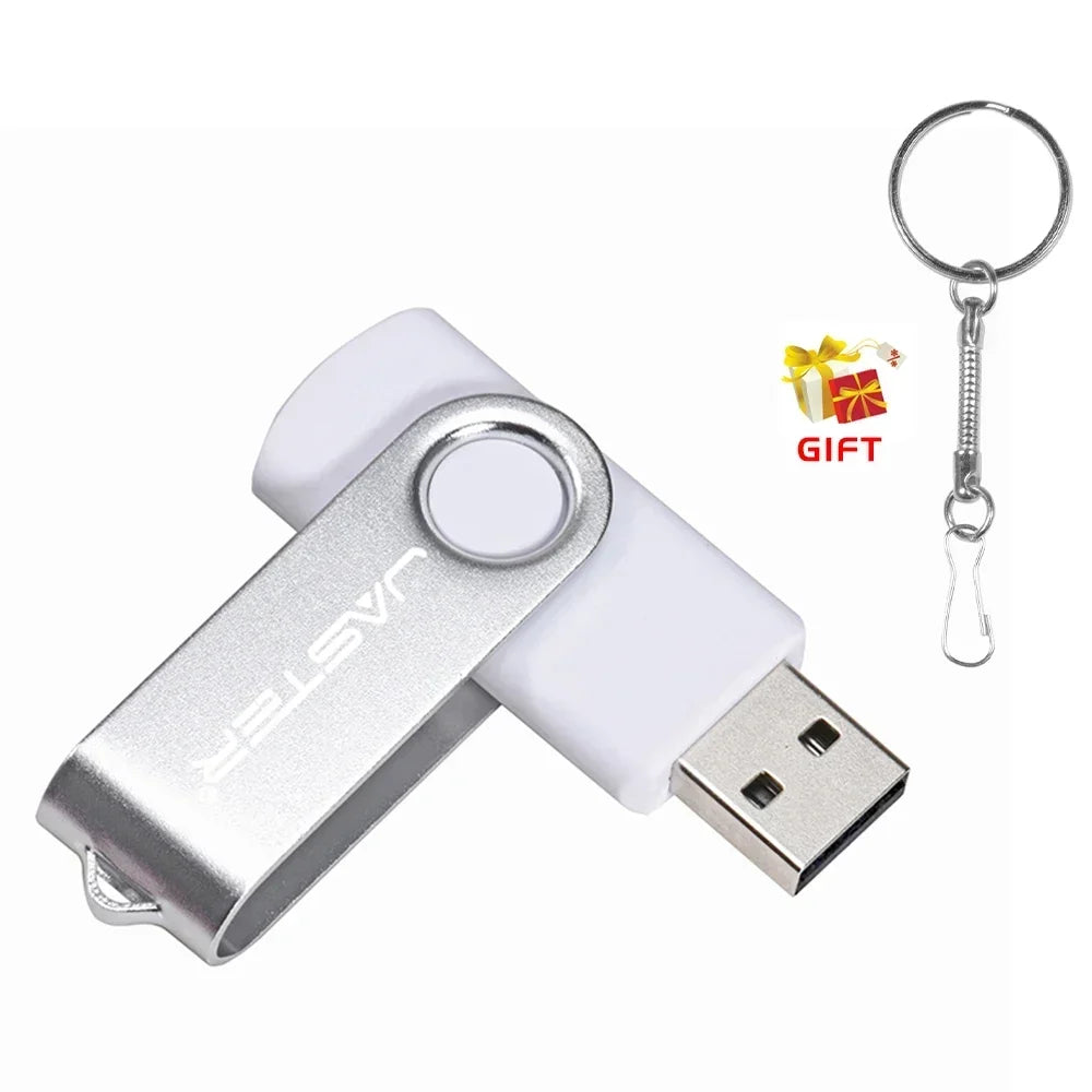 128gb waterproof usb flash drive with free key chain, 64gb rotatable memory stick, portable and shatterproof usb 2.0 thumb drive for laptop and business gifts