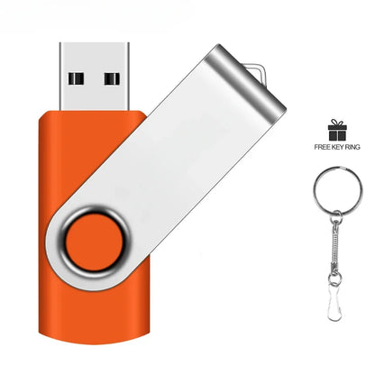USB Flash Drive 128GB/64GB/32GB/16GB/8GB/4GB Memory Stick - High Speed, Colourful, Portable Storage for Laptop, PC, TV - Creative Business Gift Keychain