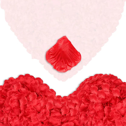 Artificial Silk Rose Petals 1000pcs for Romantic Occasions, Wedding, Anniversary, Proposal, Valentine's Floral Decor, Non-Woven Indoor Home Decoration