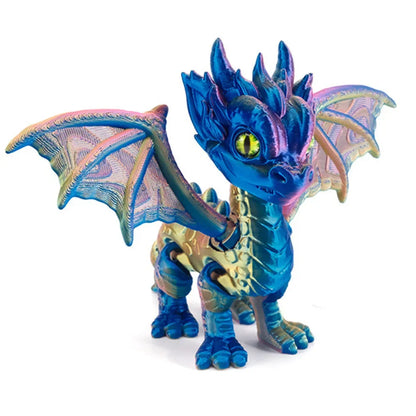 High Quality 3D Printed Small Flying Dragon Movable Figure for Desk Decor
