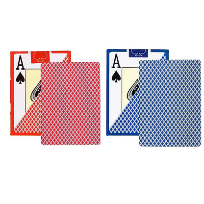 2 Sets/Lot Classic Poker Cards Big Typeface Plastic Waterproof Game Cards - Durable, Easy to Read, Perfect for Family Game Nights and Parties, Ideal for All Skill Levels