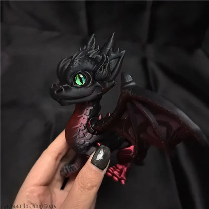 High Quality 3D Printed Small Flying Dragon Movable Figure for Desk Decor