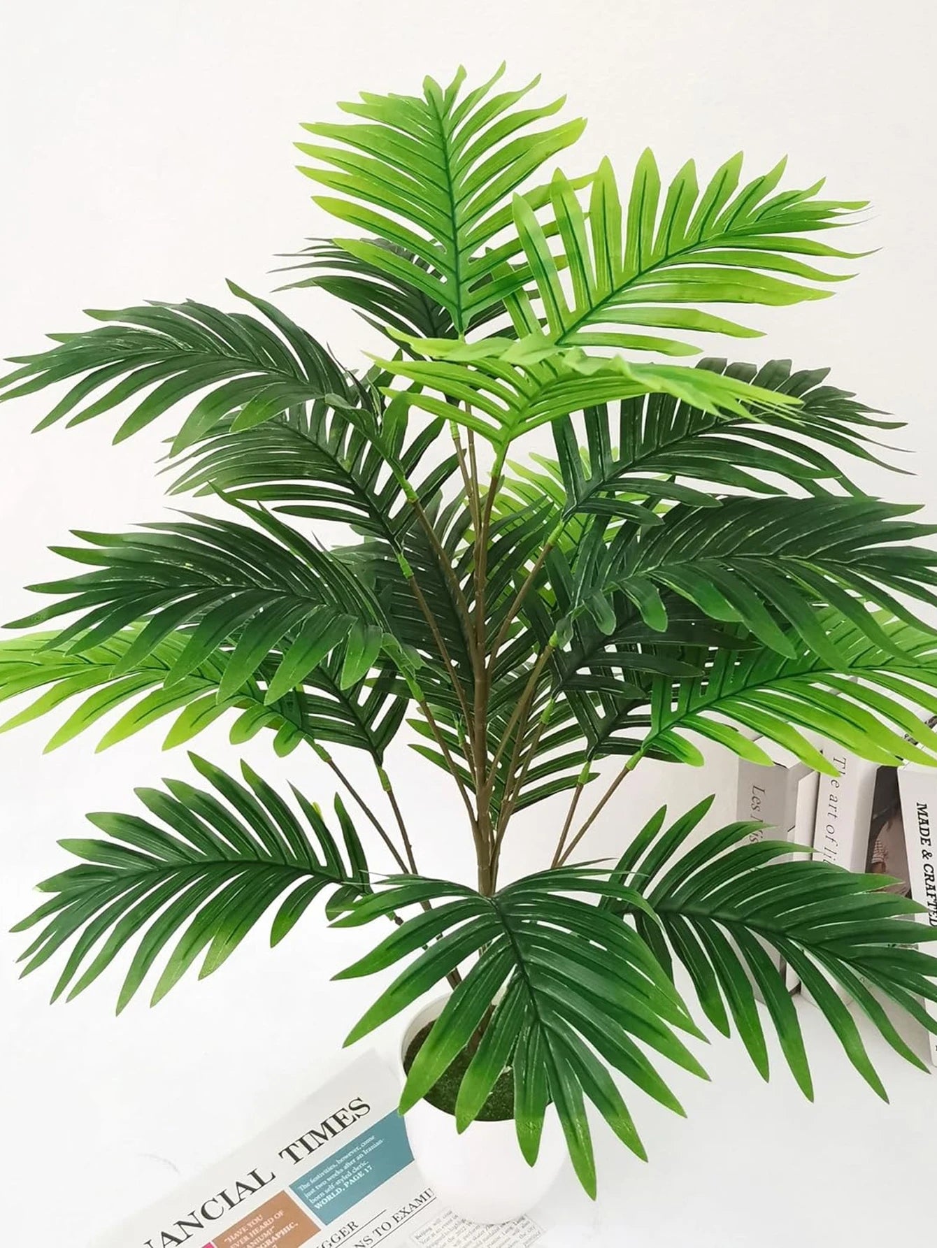 artificial monstera palm leaf 24 leaves | faux tropical plant decoration for outdoor floor display | pvc army green for baby shower, events, exhibitions | 1pc