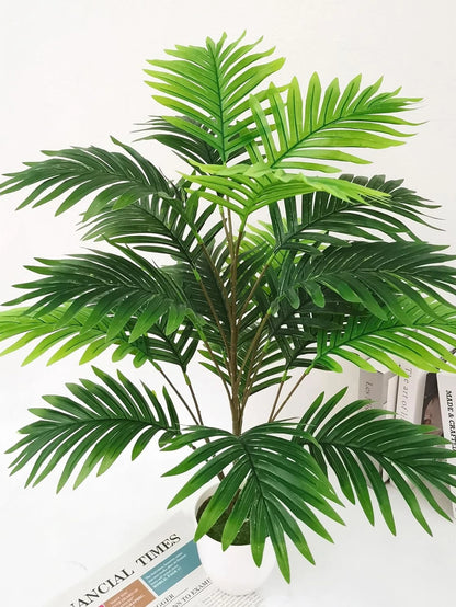 Artificial Monstera Palm Leaf 24 Leaves | Faux Tropical Plant Decoration for Outdoor Floor Display | PVC Army Green for Baby Shower, Events, Exhibitions | 1pc