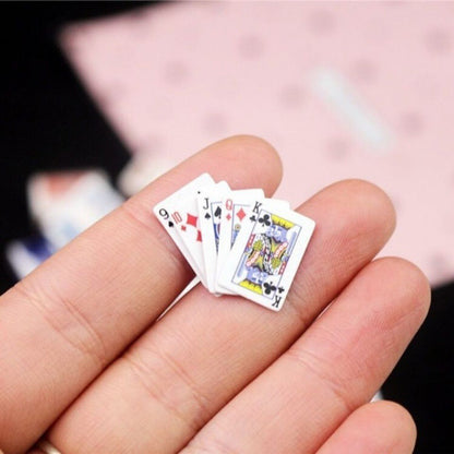Small Mini Pokers House Portable Poker Chips Clear Playing Cards Family Game - Perfect for Game Nights, Travel, Parties, Fun Activities, and Bonding Time with Friends and Family