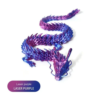 60CM 3D Printed Gem Dragon Crystal Fidget Toy Rotatable Articulated Dragon Ideal Gift for Kids with ADHD Perfect for Birthdays