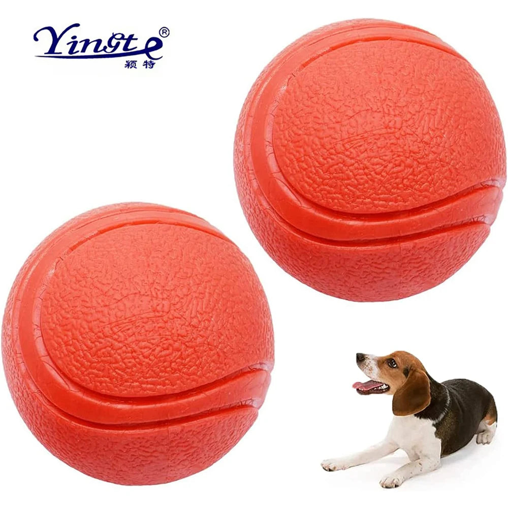 eco-friendly rubber dog chew ball - non-toxic, high bounce, tooth cleaning, bite-resistant, ideal for dogs of all ages, fetch & training, indoor/outdoor fun
