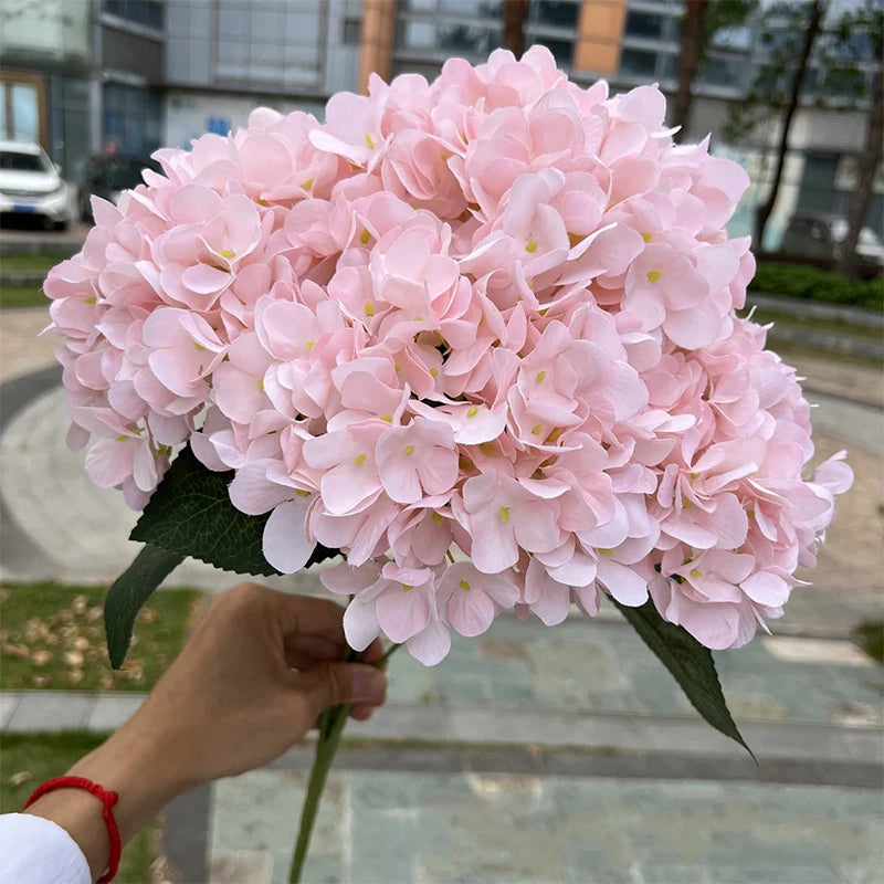 silk hydrangea bouquet artificial flowers for wedding, home decor, diy floral arrangement, bridal baby shower, indoor party decoration, large size
